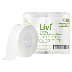 Livi 7006 Everyday Jumbo 2 ply 300m 8 Roll Toilet Tissue