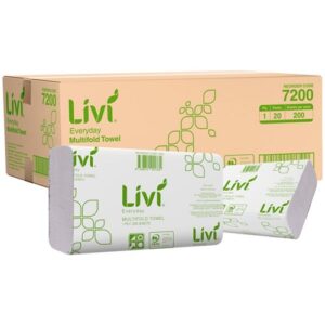 Livi 7200 Everyday Slimfold 1 ply 200 Sheet-Box of 20